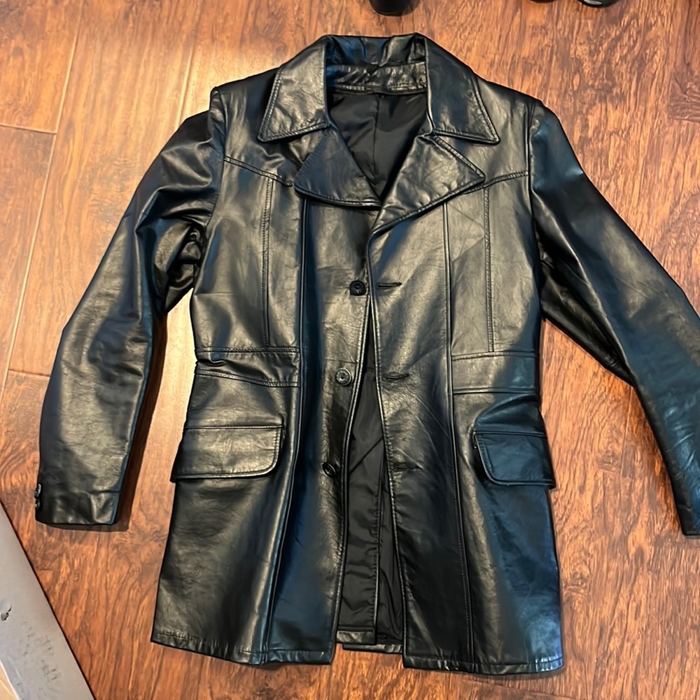Rare Vintage Leather Car Coat